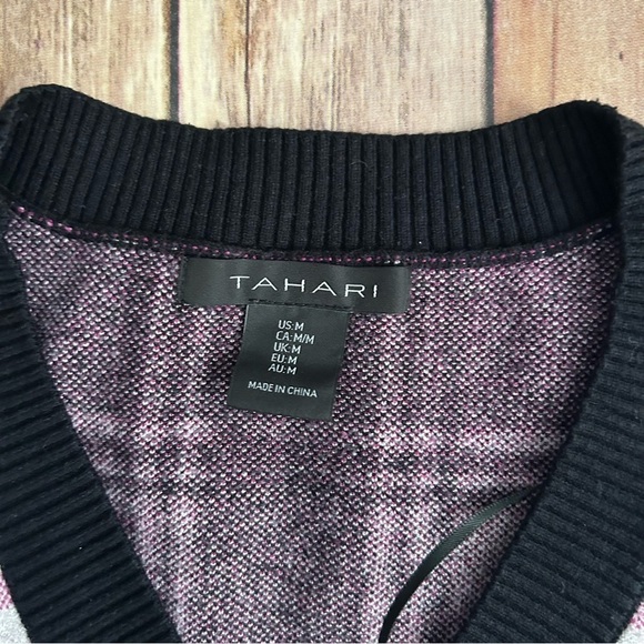 Tahari Plaid Pullover Sweater | Size M - Picture 3 of 4